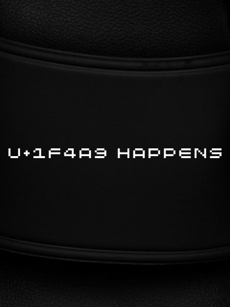 U+1F4A9 HAPPENS (white)