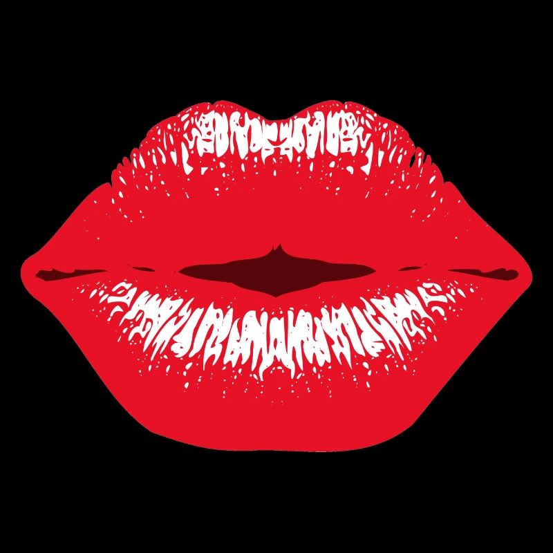 Kussmund sexy roter Lippenstift Statement Fun