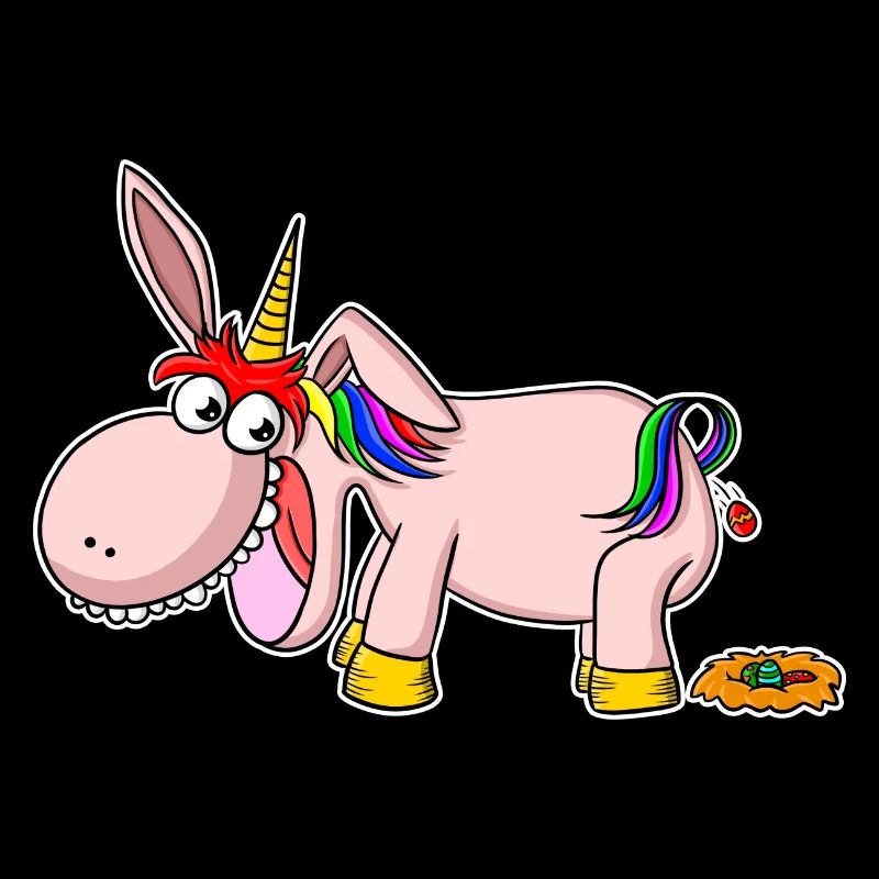 Les œufs de Pâques la licorne de Pâques caca