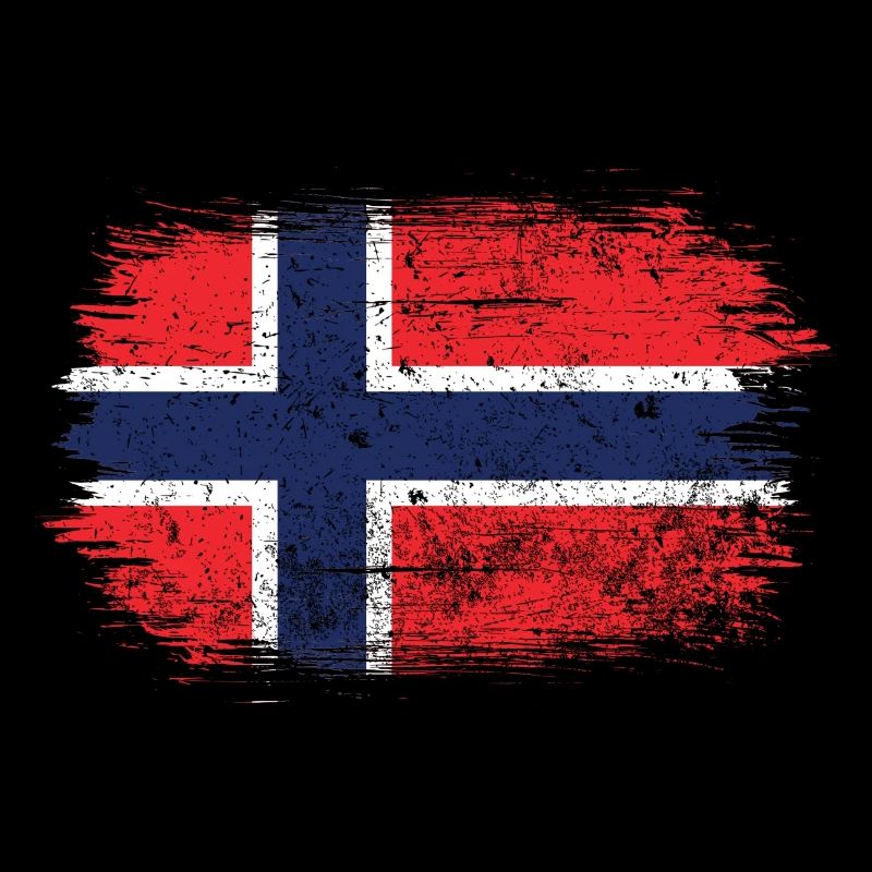 Croix au coup de pinceau du drapeau de Norvège