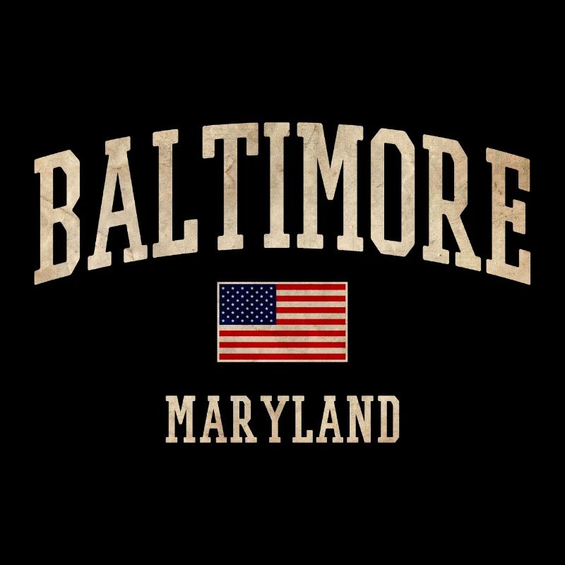 Style du drapeau vintage de Baltimore