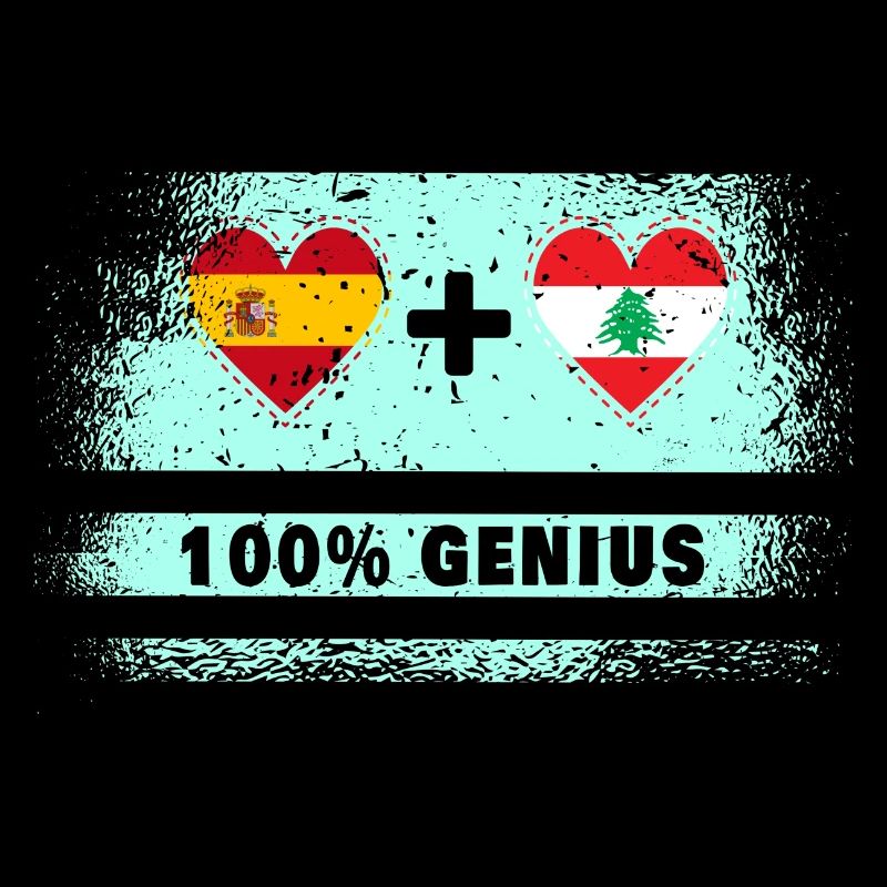 L’Espagne et le Liban drapeaux 100 % génie