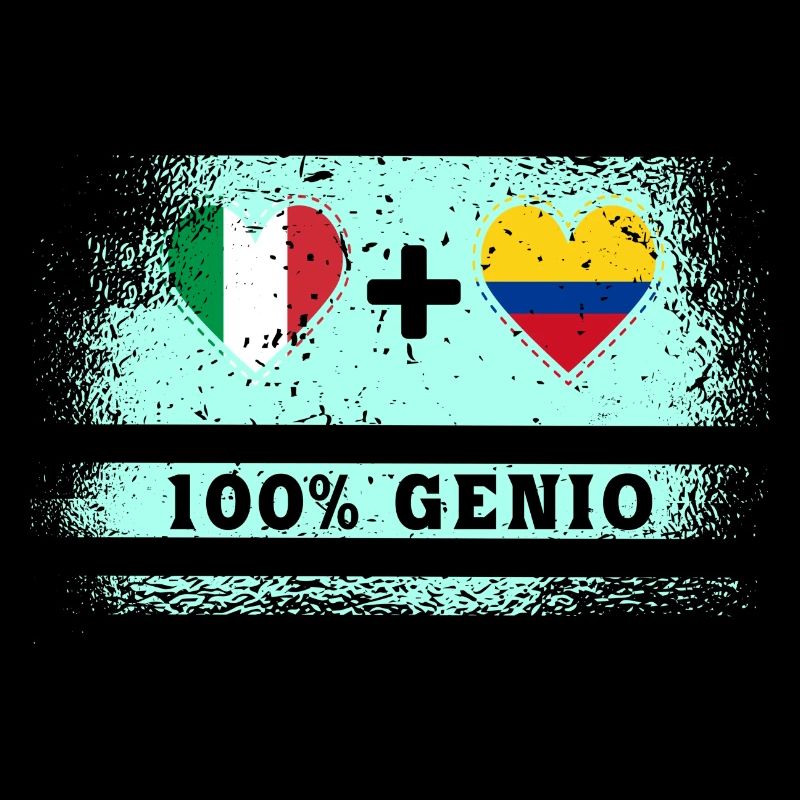 Italie et Colombie 100% drapeau de génie