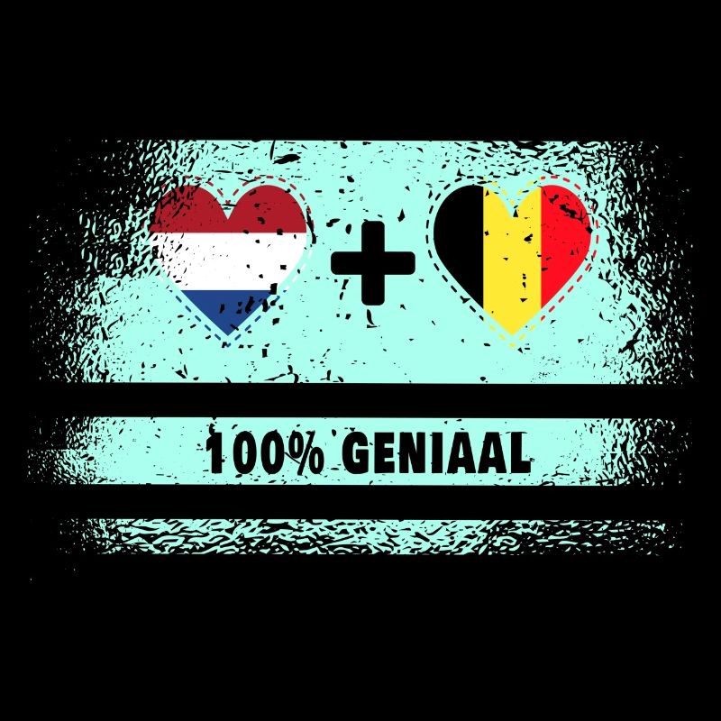 Drapeau 100% Genius de la Belgique et des Pays-Bas