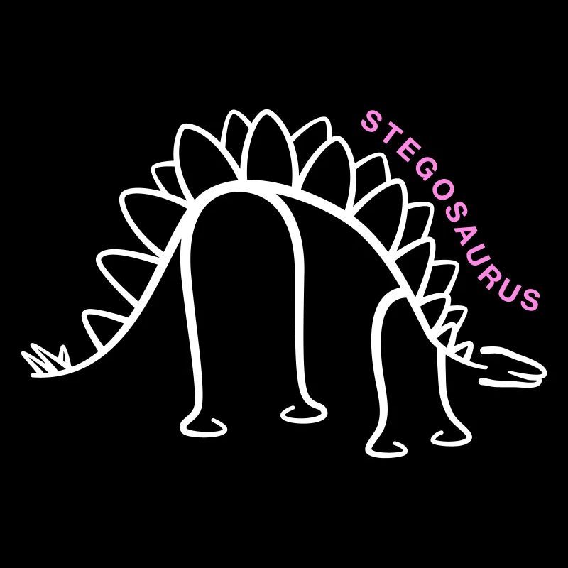 Dinosaurier Stegosaurus Dino Liniengrafik
