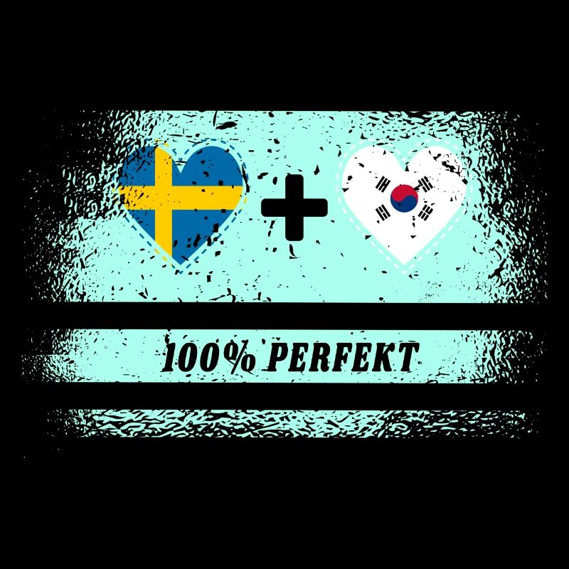 Corée du Sud et Suède 100% Parfait / Cadeau