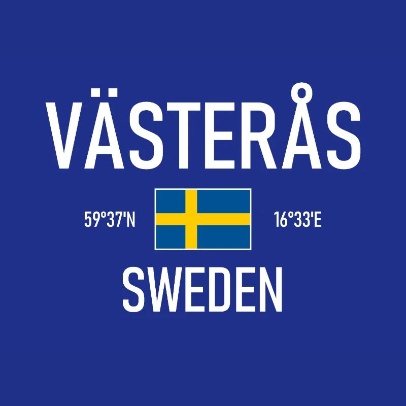 Västeras - Suède - Sverige - Coordonnées du drapeau