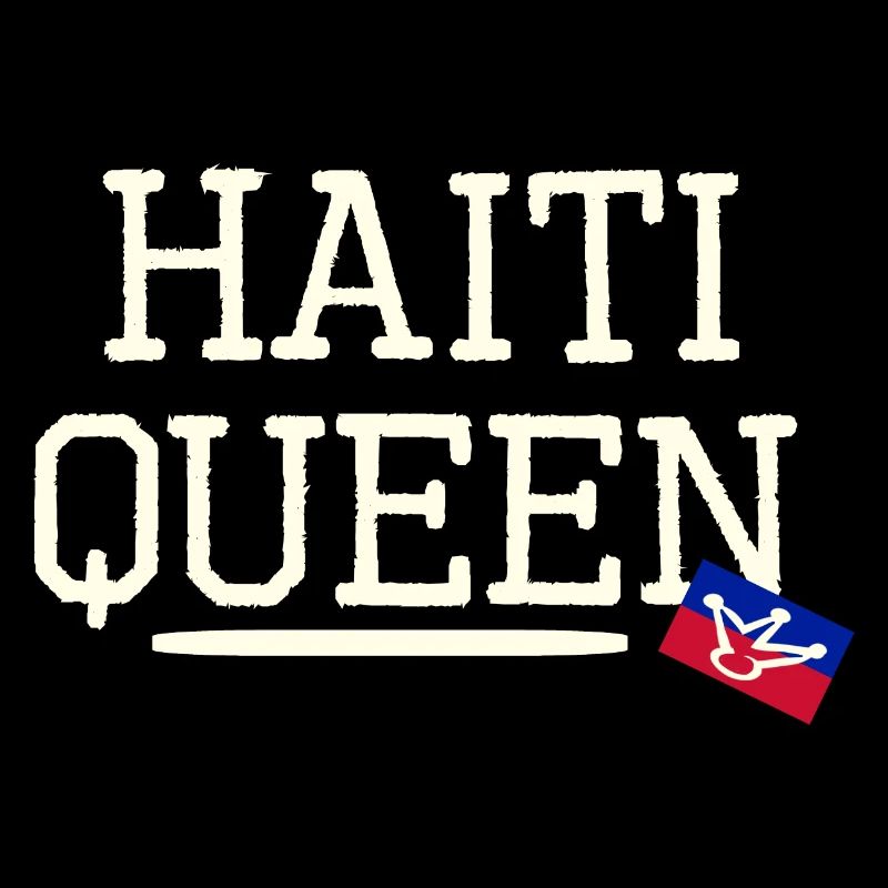 Haiti queen with funny flag