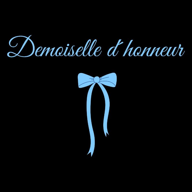 Blue Bow Bridesmaid
