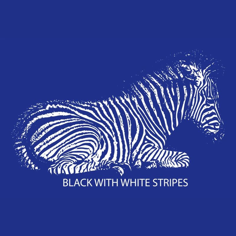 Noir avec rayures blanches