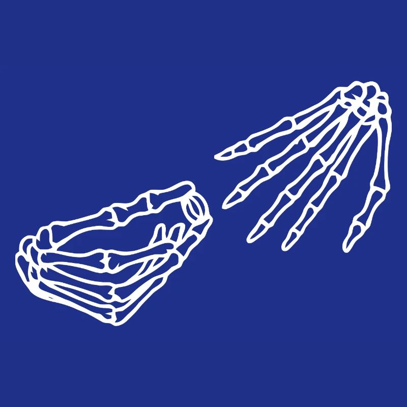 Ätherisches Skelett Hand- und Knochendesign