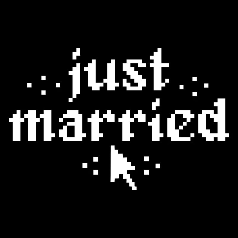 Just Married Pixel Mauszeiger Hochzeitsgeschenk