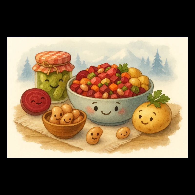 Happy Vinegret Illustration