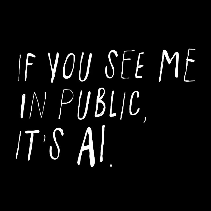 If You See Me In Public It’s AI Minimal
