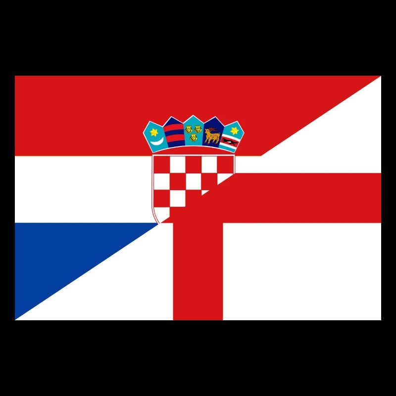 Drapeau de Croatie et Angleterre