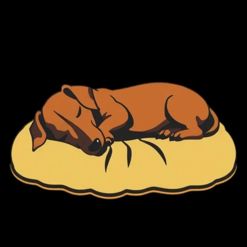 sleeping dog dachshund