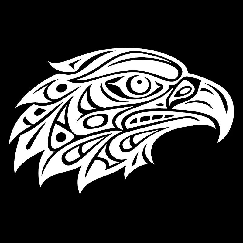 Art tribal de tête d’aigle