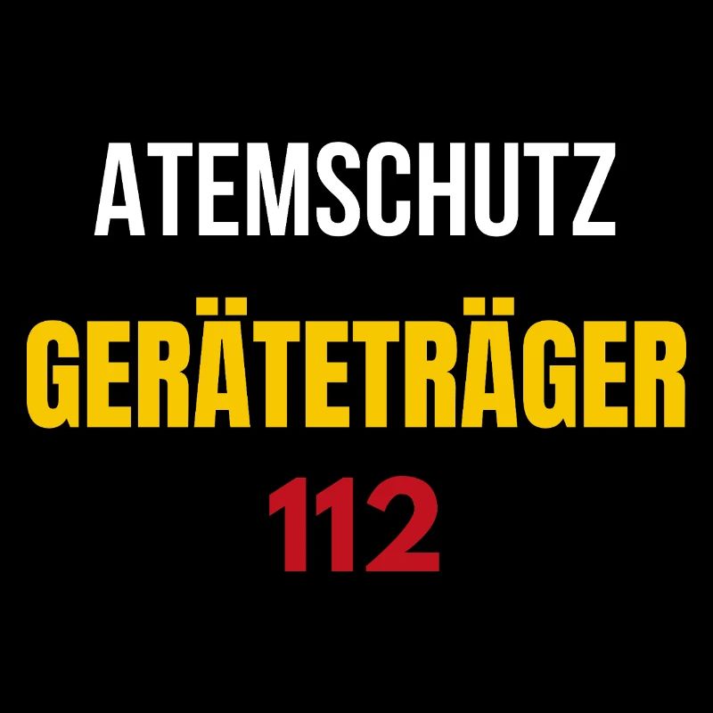 Atemschutzgeräteträger 112 Feuerwehr T‑Shirt