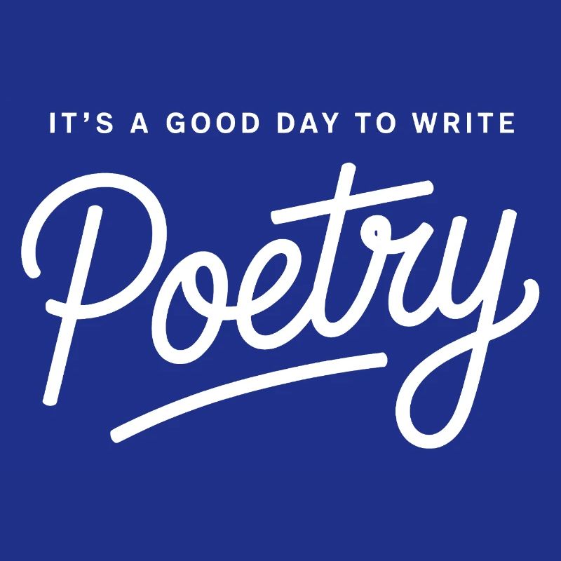 Poetry Script on Black Background