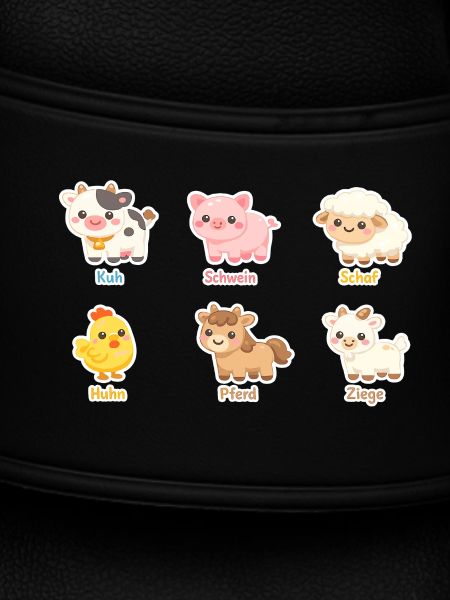 Kuschelige Tierfreunde Stickerset