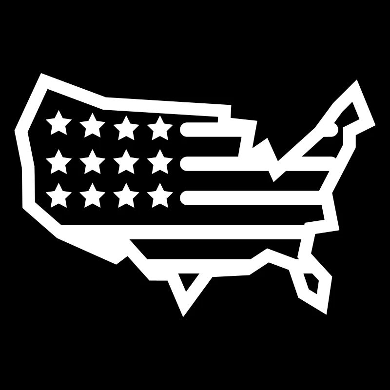 USA flag map