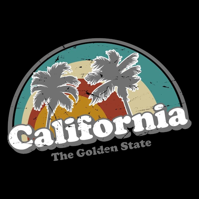 California Retro Surfer Rainbow vintage 70s