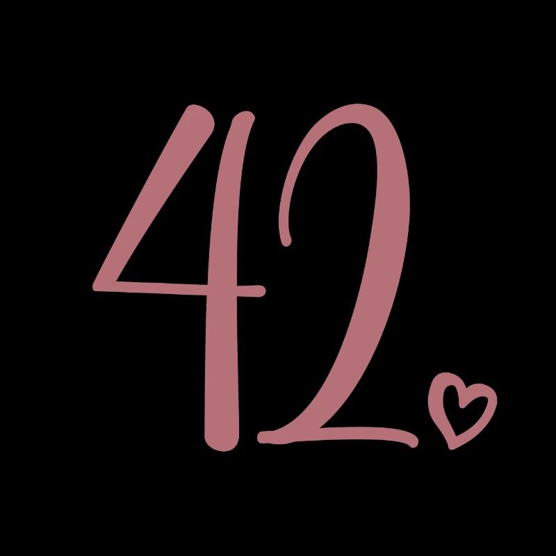 Cute Number 42, 42 Years Old, 42nd Birthday Gift