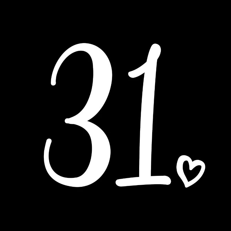 Cute Number 31, 31 Years Old, 31st Birthday Gift