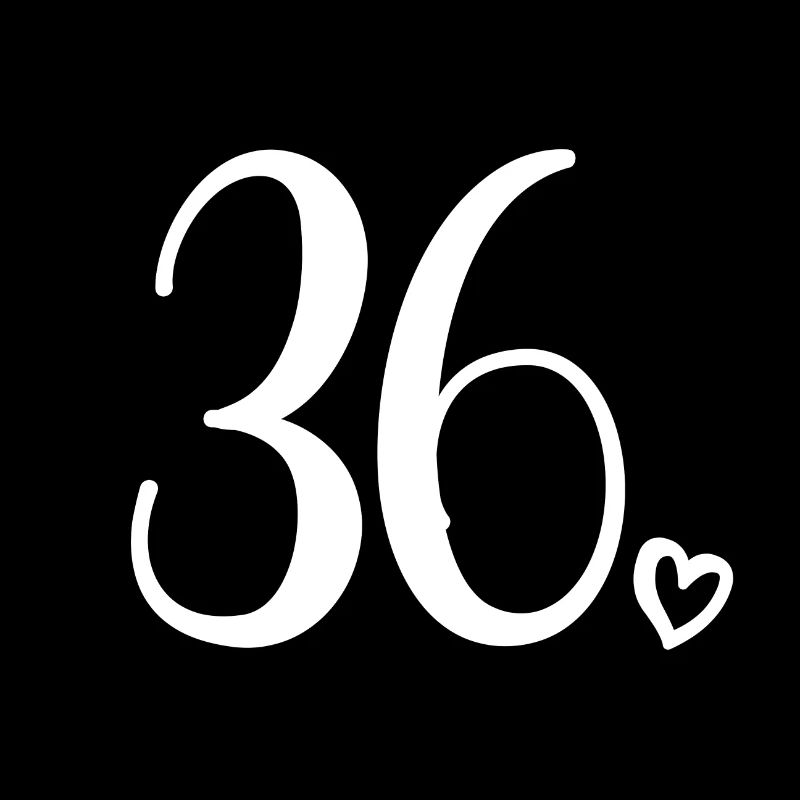 Cute Number 36, 36 Years Old, 36th Birthday Gift