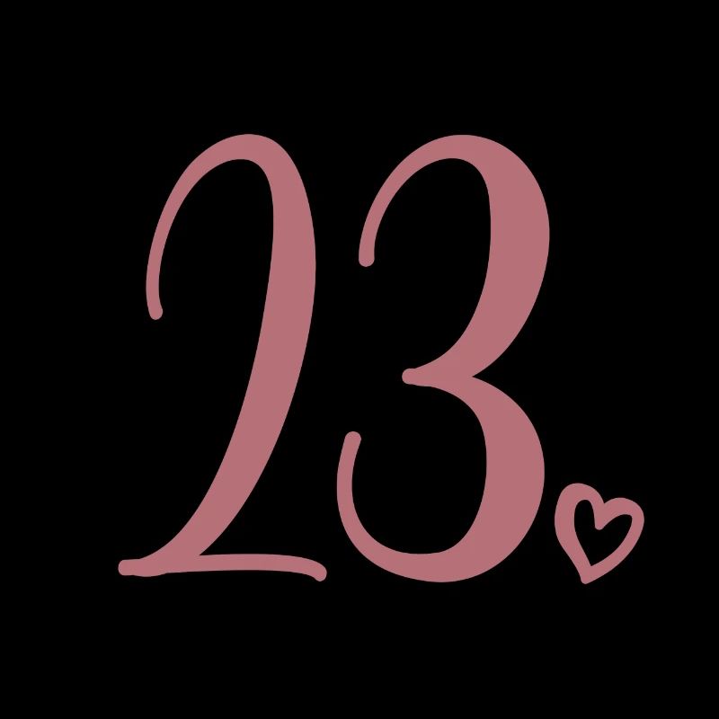Cute Number 23, 23 Years Old, 23rd Birthday Gift