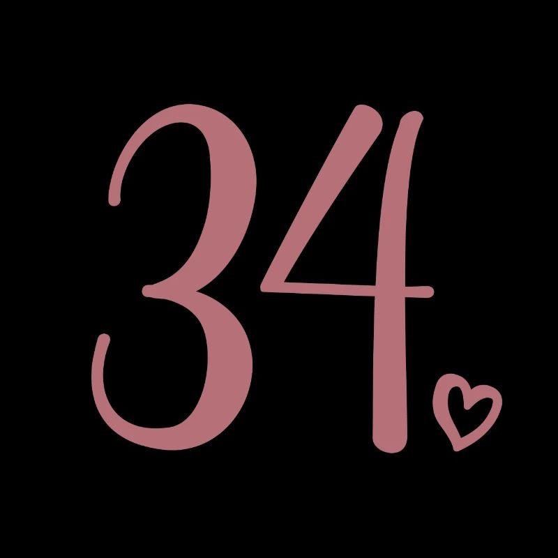 Mignon numéro 34, 34 ans, cadeau de 34e anniversaire