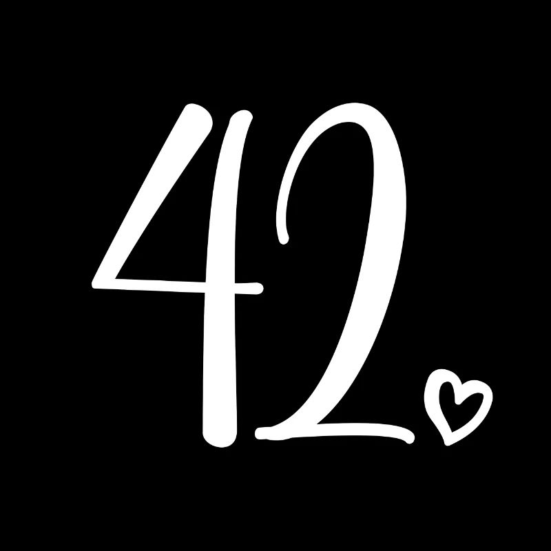 Cute Number 42, 42 Years Old, 42nd Birthday Gift