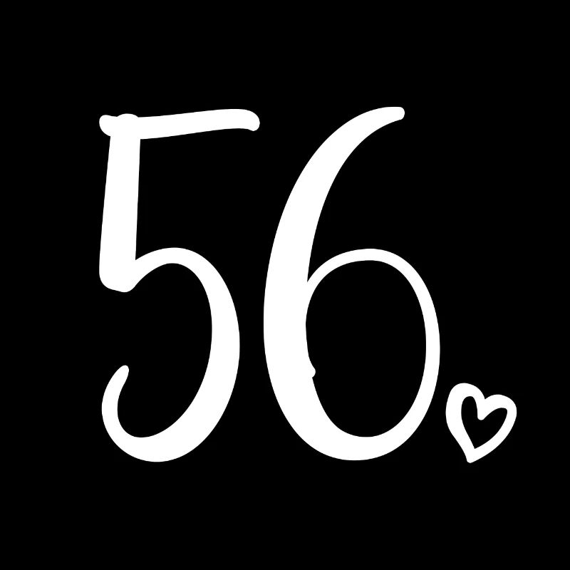 Cute Number 56, 56 Years Old, 56th Birthday Gift