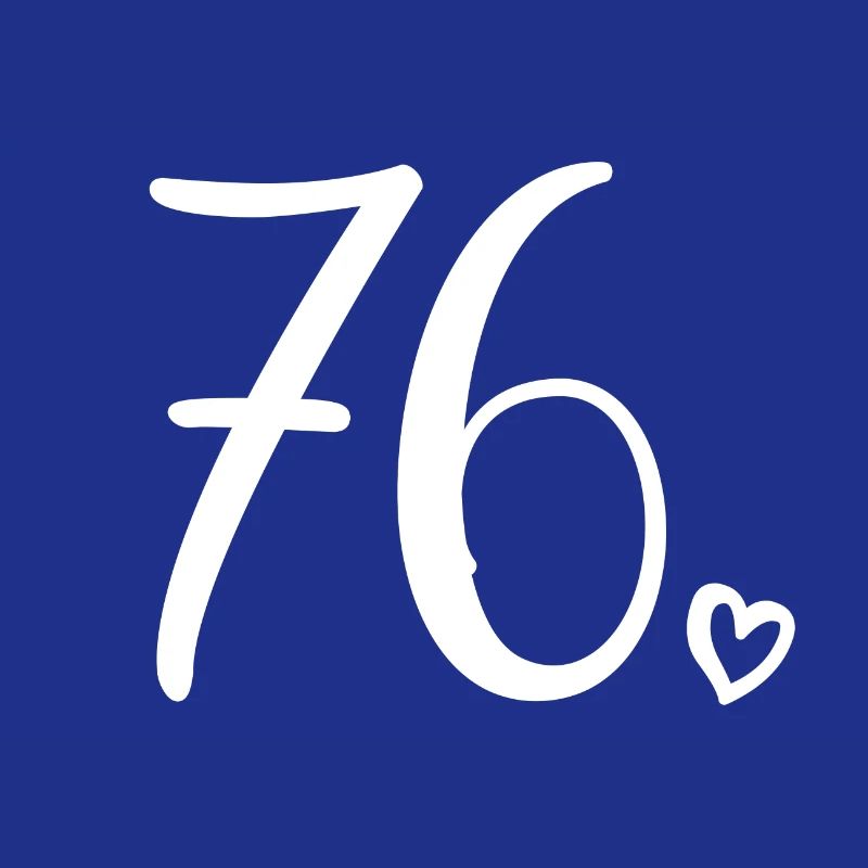 Cute Number 76, 76 Years Old, 76th Birthday Gift