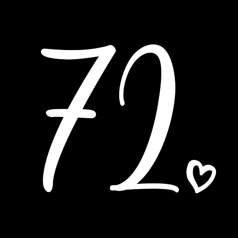 Mignon numéro 72, 72 ans, cadeau de 72e anniversaire