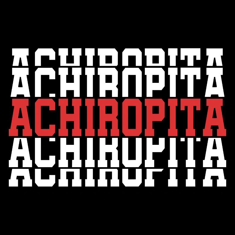 Achiropita T-Shirt mit gestapeltem Text