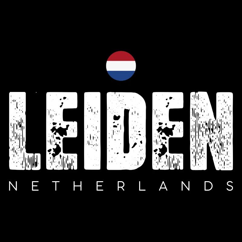 Leiden City Distressed Print