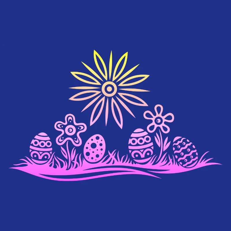 Easter Easter Eggs in the Grass