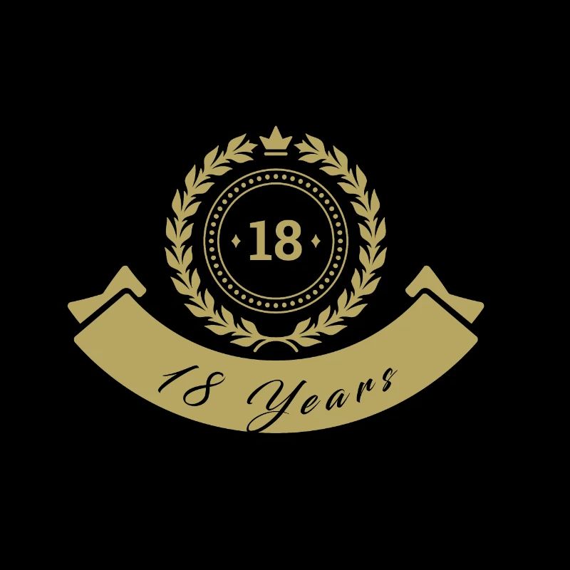 Elegant Gold Crown, for 18th Anniversary Milestone
