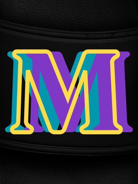 Mehrfarbiger Buchstabe m