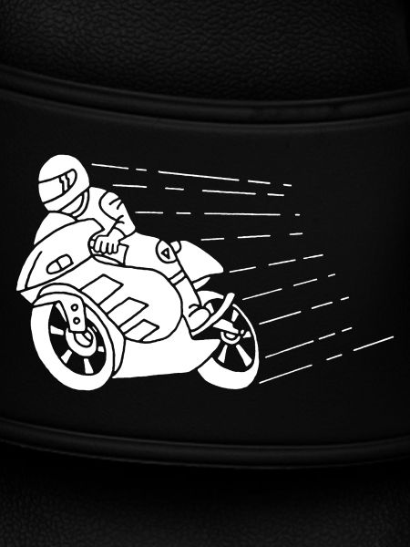 White biker and speed