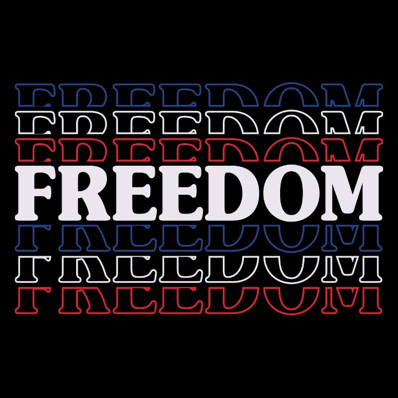 Freedom motif in bold colors