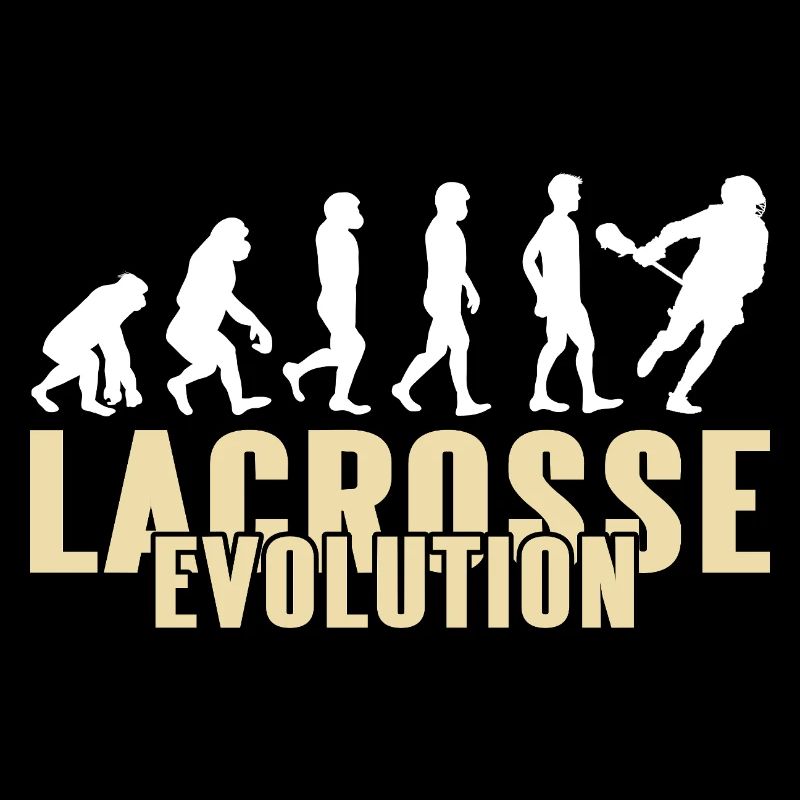 Lacrosse Evolution Funny Sports Humor Parody