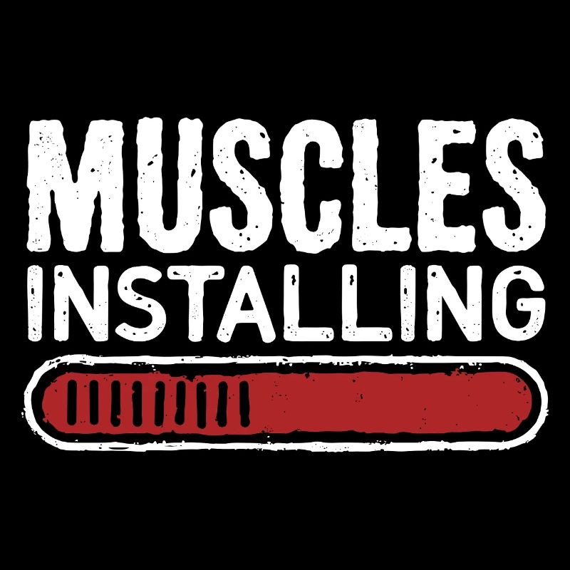 Muscles Installing Progress Bar Fitness Gym