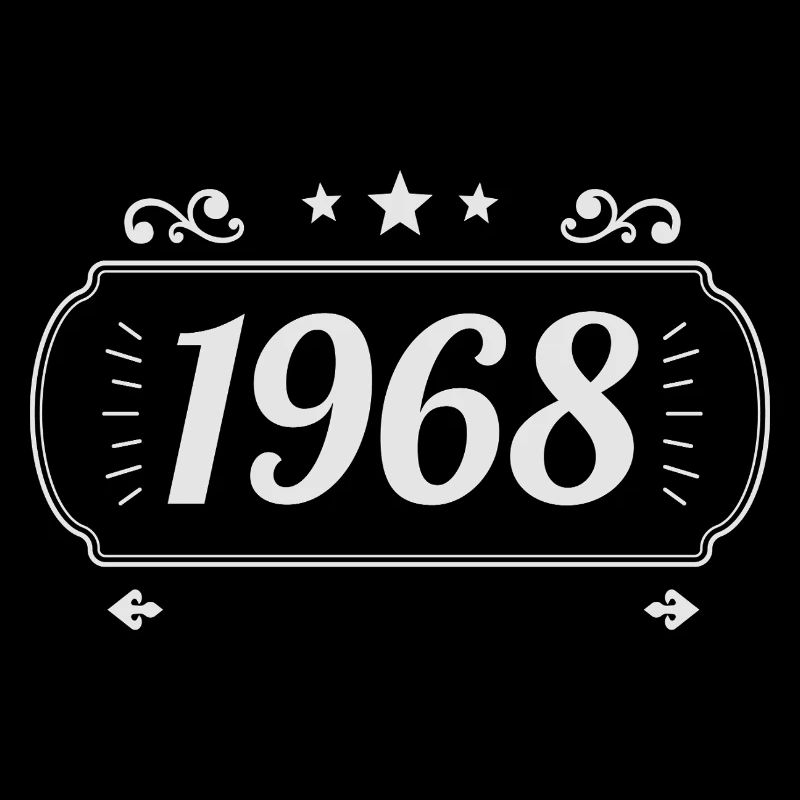 Vintage 1968 Rétro Anniversaire 1968 