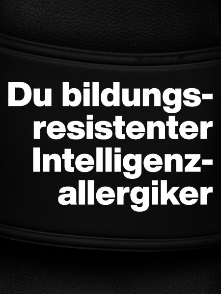 DU BILDUNGSRESISTENTER INTELLIGENZ-ALLERGIKER DUMM