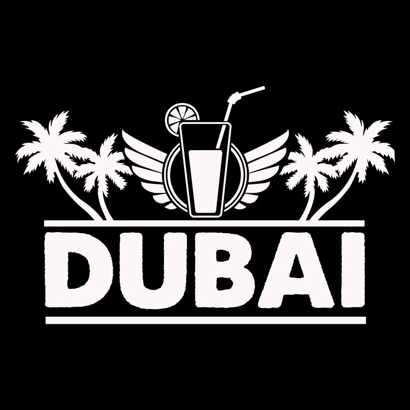 Dubai Palmen Getränk Logo