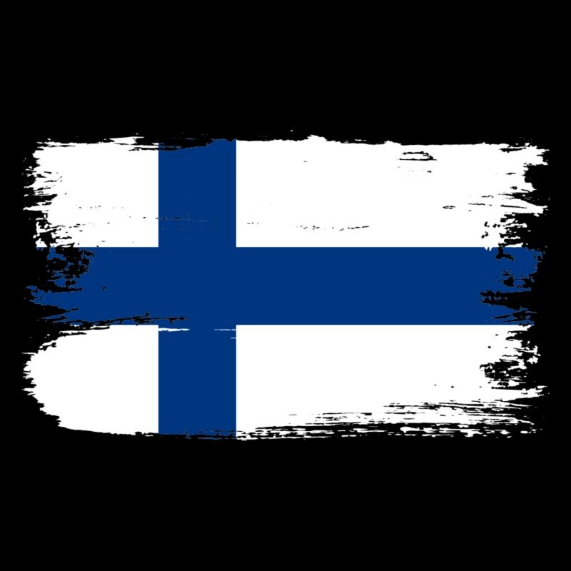 Finnish Flag Brush Stroke