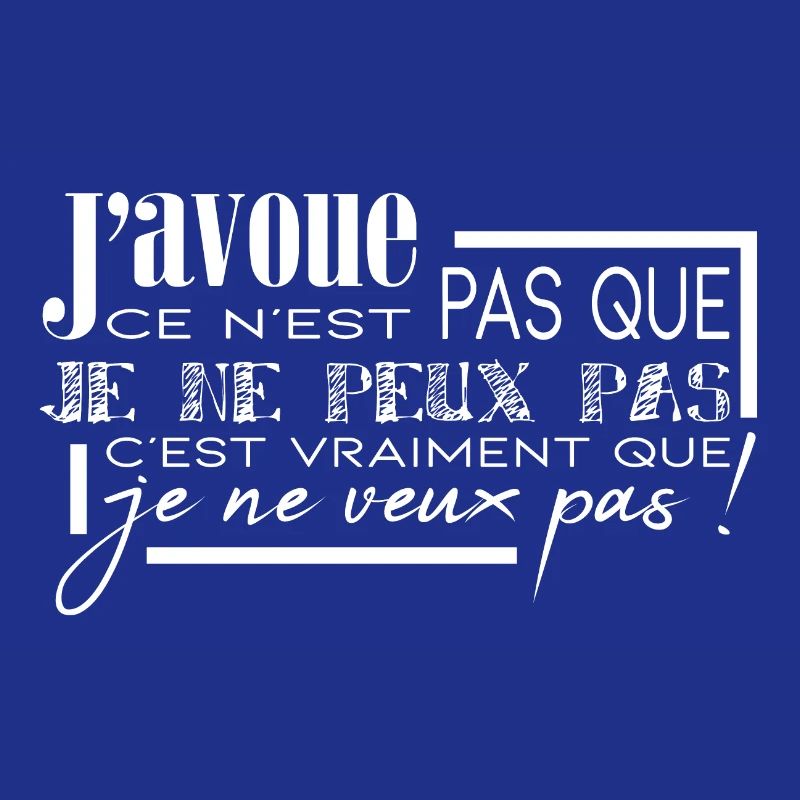 Ce n est pas que je ne peux pas Blanc