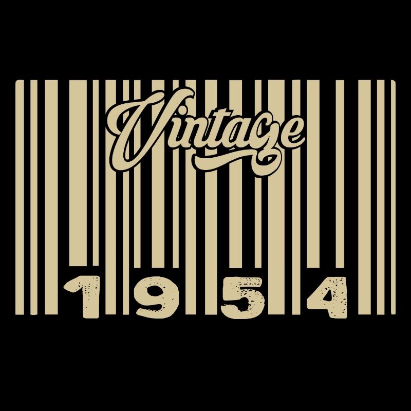 Vintage 1954 Barcode 1954: Year 2025.
